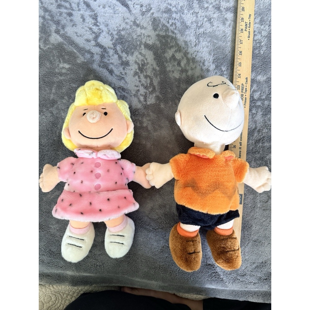 Charlie Brown And Sally Peanuts Stuffed Plush Toy Vintage